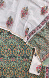 Hand Block Printed Cotton Suit with Cotton Kota Doria dupatta