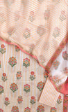 Hand Block Printed Cotton Suit with Cotton Kota Doria dupatta