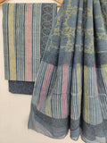 NASHPAL Hand Block Printed Cotton Suit With Mulmul Cotton Dupatta