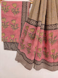 NASHPAL Hand Block Printed Cotton Suit With Mulmul Cotton Dupatta