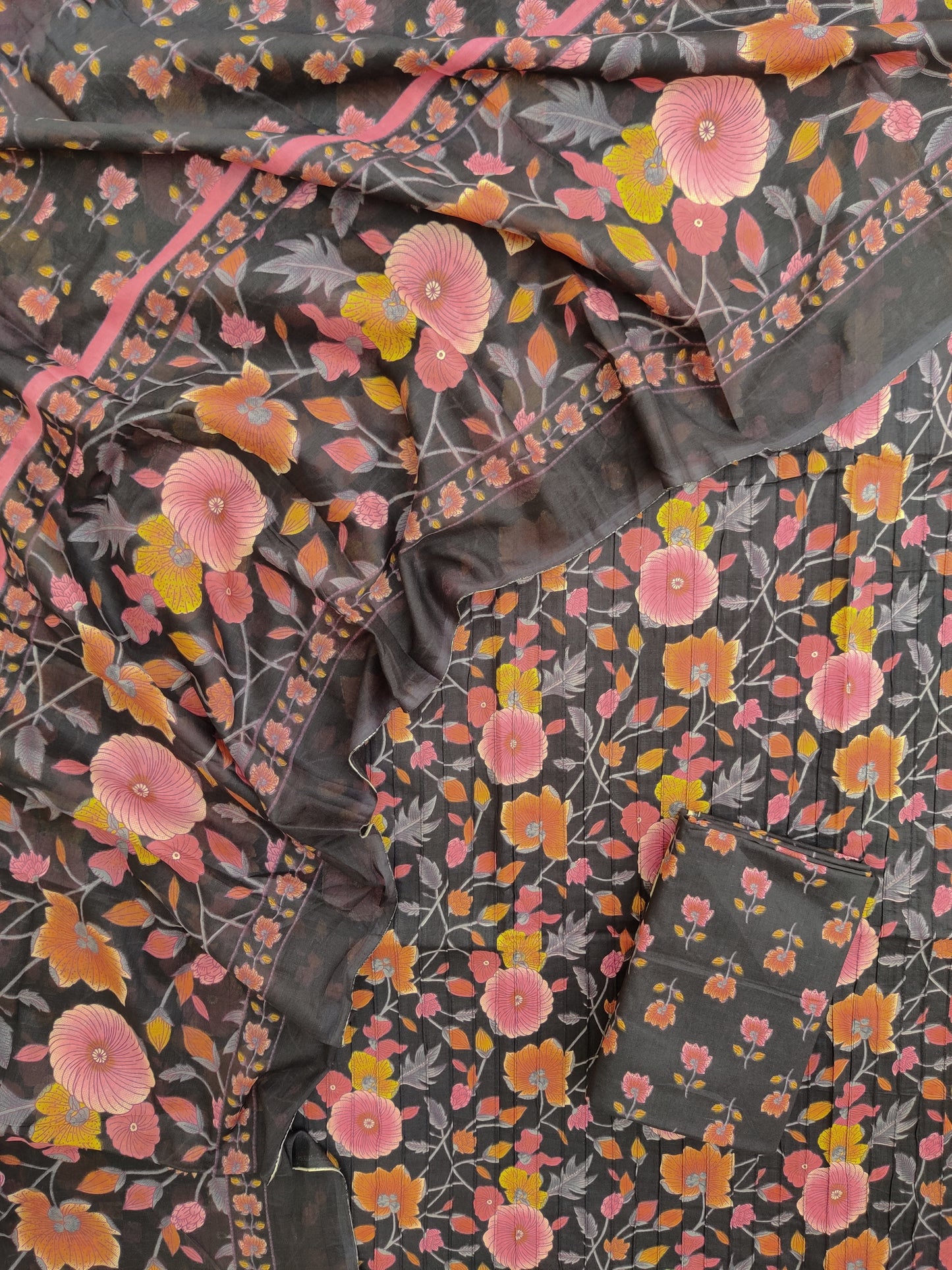 Jaipuri Printed *PINTEX* Cotton Suit With Mulmul Cotton Dupatta