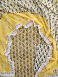 Hand Block Printed Cotton Suit With Lace Work Mulmul Dupatta