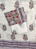 Hand Block Printed Georgette Suit with Georgette Dupatta