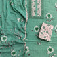 Exclusive Unstitched HAND PAINTED Cotton Suit with HAND PAINTED Mulmul Embroidery Dupatta
