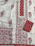 Exclusive Unstitched Cotton Suit with Mulmul Embroidery Dupatta