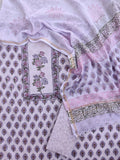 PANEL Hand Block Printed Cotton Suit with Cotton Kota Doria dupatta