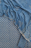 KHADI GOLD Hand Block Printed Cotton Suit with Cotton Kota Doria dupatta