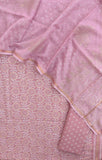KHADI GOLD Hand Block Printed Cotton Suit with Cotton Kota Doria dupatta