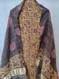 (NASHPAL) Hand Block Printed Modal Silk TOP with Modal Silk Lagdi Patta Dupatta (NO BOTTOM)