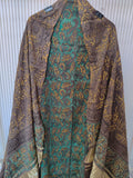 (NASHPAL) Hand Block Printed Modal Silk TOP with Modal Silk Lagdi Patta Dupatta (NO BOTTOM)