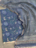 (All over) Hand Block Printed Cotton Suit with Cotton Kota Doria dupatta