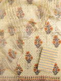 Pure Cotton Hand Block Printed Applique Suits with Kota Doria Dupatta