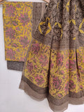 NASHPAL Hand Block Printed Cotton Suit With Mulmul Cotton Dupatta