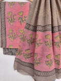 NASHPAL Hand Block Printed Cotton Suit With Mulmul Cotton Dupatta