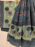 NASHPAL Hand Block Printed Cotton Suit With Mulmul Cotton Dupatta