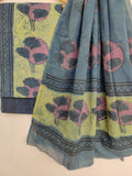 NASHPAL Hand Block Printed Cotton Suit With Mulmul Cotton Dupatta