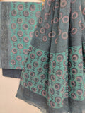 NASHPAL Hand Block Printed Cotton Suit With Mulmul Cotton Dupatta