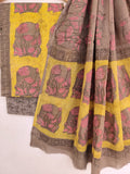 NASHPAL Hand Block Printed Cotton Suit With Mulmul Cotton Dupatta