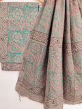 NASHPAL Hand Block Printed Cotton Suit With Mulmul Cotton Dupatta