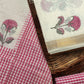 Hand Block Printed Maheshwari Silk Suit with Maheshwari Silk Dupatta
