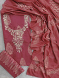 FLORAL PRINTED COTTON GOTA PATTI SUIT WITH COTTON DUPATTA