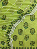 Hand Block Printed Cotton Schiffli *TOP & DUPATTA* Set with Mulmul  Dupatta (NO BOTTOM)