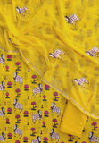 PICHWAI Printed Cotton Suit with Applique Work Kota Doria Dupatta