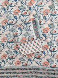 Hand Block Printed Georgette Suit with Georgette Dupatta