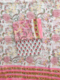 Hand Block Printed Georgette Suit with Georgette Dupatta