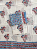 Hand Block Printed Georgette Suit with Georgette Dupatta