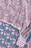 Hand Block Printed Cotton Suit with Cotton Kota Doria dupatta