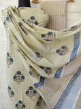 Hand Block Printed Cotton Suit With Mulmul Cotton Dupatta