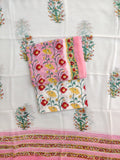 Hand Block Printed Georgette Suit with Georgette Dupatta