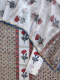 PANEL Hand Block Printed Cotton Suit with Cotton Kota Doria Dupatta