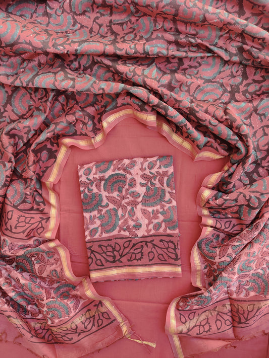 Beautiful  Vanaspati Chanderi Silk Suits with Chanderi Silk Dupatta