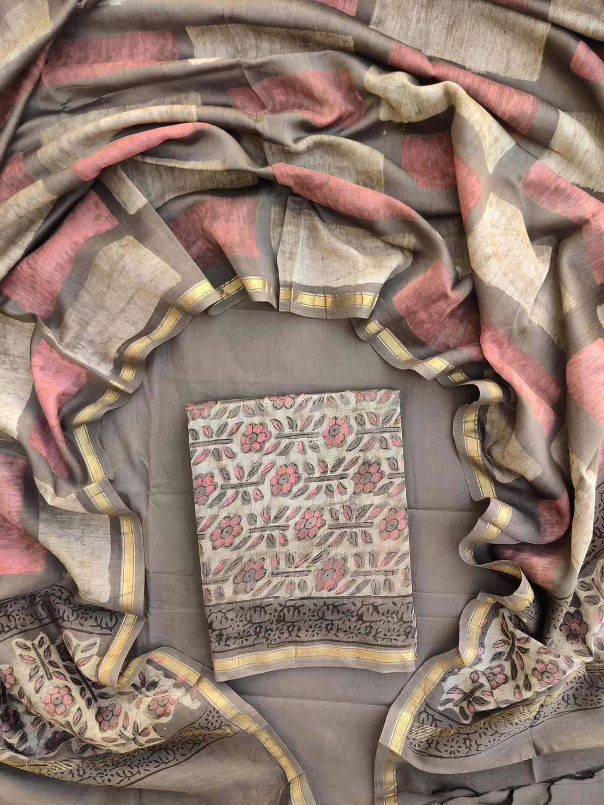 Beautiful  Vanaspati Chanderi Silk Suits with Chanderi Silk Dupatta