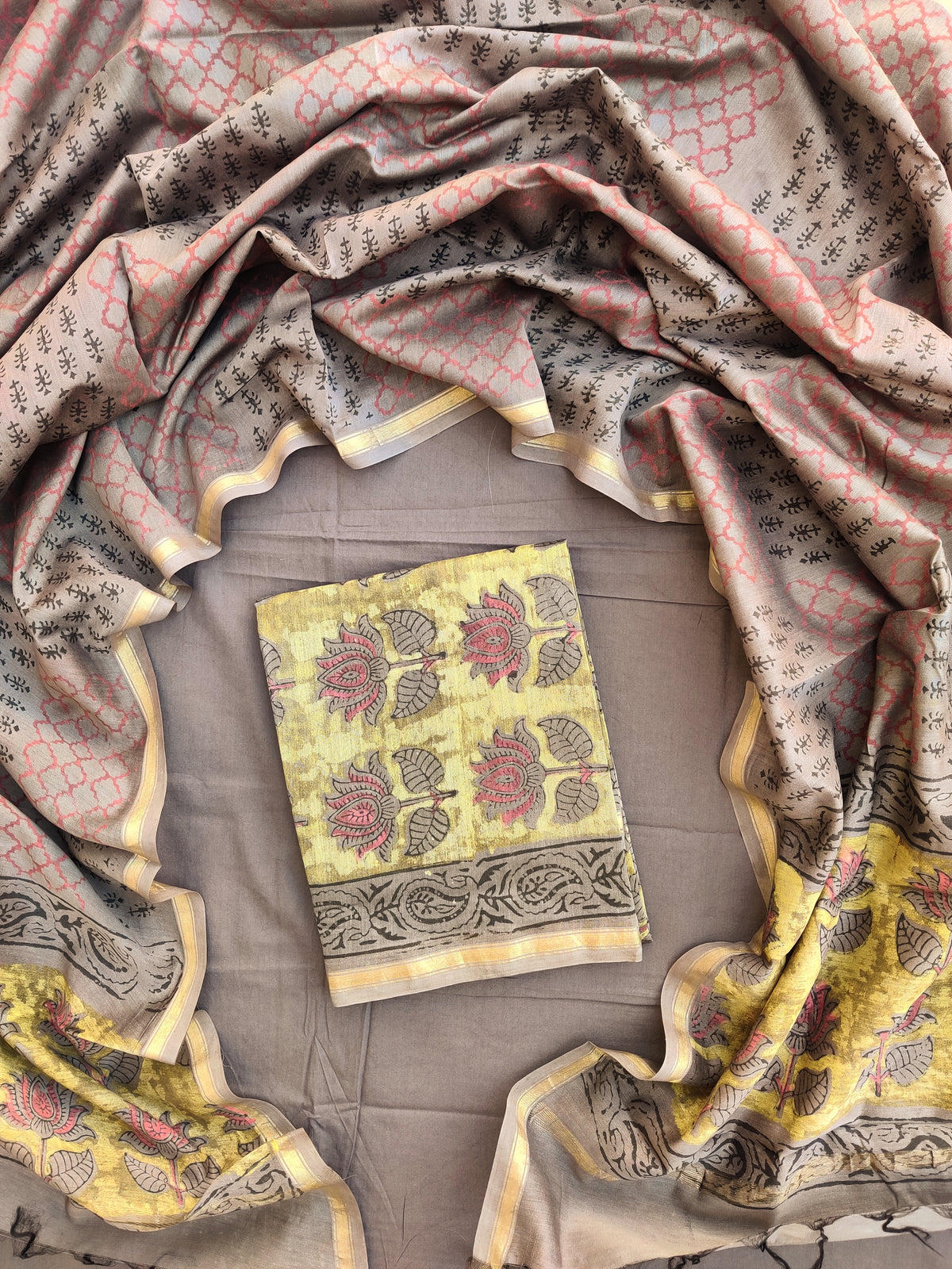 Beautiful  Vanaspati Chanderi Silk Suits with Chanderi Silk Dupatta