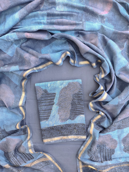 Beautiful  Vanaspati Chanderi Silk Suits with Chanderi Silk Dupatta
