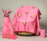 Hand Painted Maheshwari Silk Suit with Maheshwari Silk Dupatta