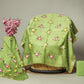 Hand Painted Maheshwari Silk Suit with Maheshwari Silk Dupatta