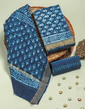 HAND BLOCK PRINTED MAHESHWARI SILK SUIT WITH MAHESHWARI SILK DUPATTA