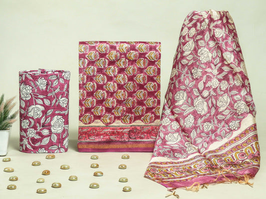 Beautiful Chanderi Silk Suits with Chanderi Silk Dupatta