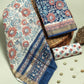 Hand Block Printed Maheshwari Silk Suit with Maheshwari Silk Dupatta