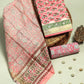 Hand Block Printed Maheshwari Silk Suit with Maheshwari Silk Dupatta