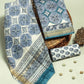Hand Block Printed Maheshwari Silk Suit with Maheshwari Silk Dupatta  2