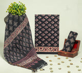 Beautiful Discharge Printed Cotton Suit with Pure Kota Doria Dupatta