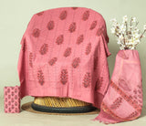 Hand Block Printed Cotton Schiffli Suit with Kota Doria Dupatta