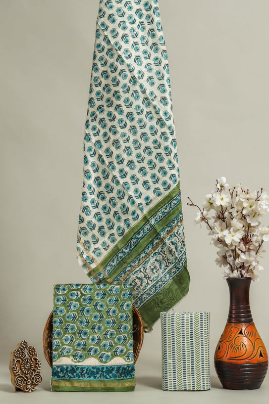 Beautiful Chanderi Silk Suits with Chanderi Silk Dupatta