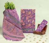 Beautiful Discharge Printed Cotton Suit with Pure Kota Doria Dupatta