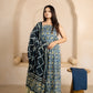 Vanaspati Ajrakh Hand Block Printed Modal Silk Suit with Modal Silk Lagdi Patta Dupatta